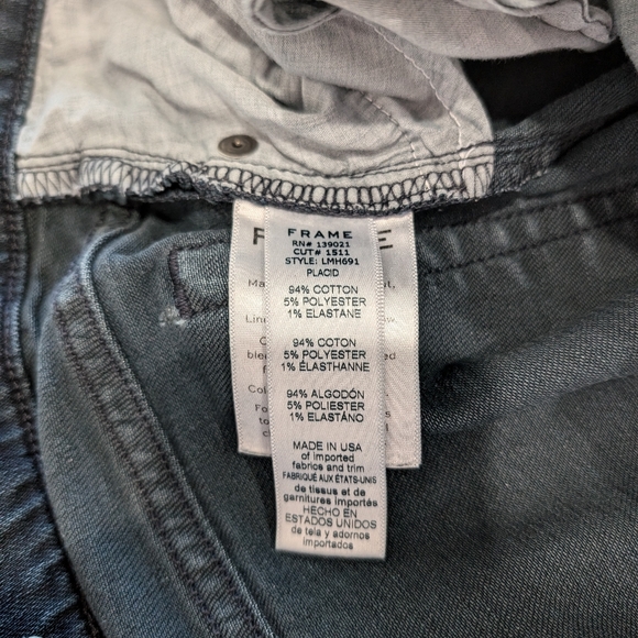 Frame Denim L'Homme Slim Jeans Placid Dark Wash Stretch Denim Size 31 - Picture 6 of 10
